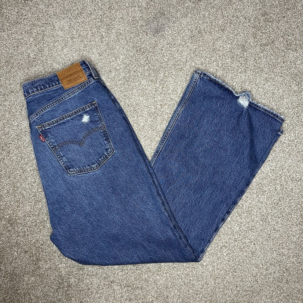 Levi's Premium 70s High Flare Jeans Women's Size 36x30 (Tag 33x30) Y2K - Picture 4 of 16